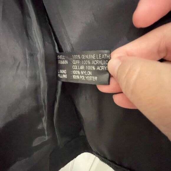 Men’s Italy Black Genuine Leather Vest XL Western Button Front Lined Cowboy Styl - Picture 5 of 12